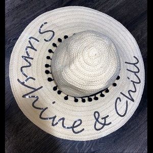 Betsey Johnson straw beach hat - Sunshine & Chill